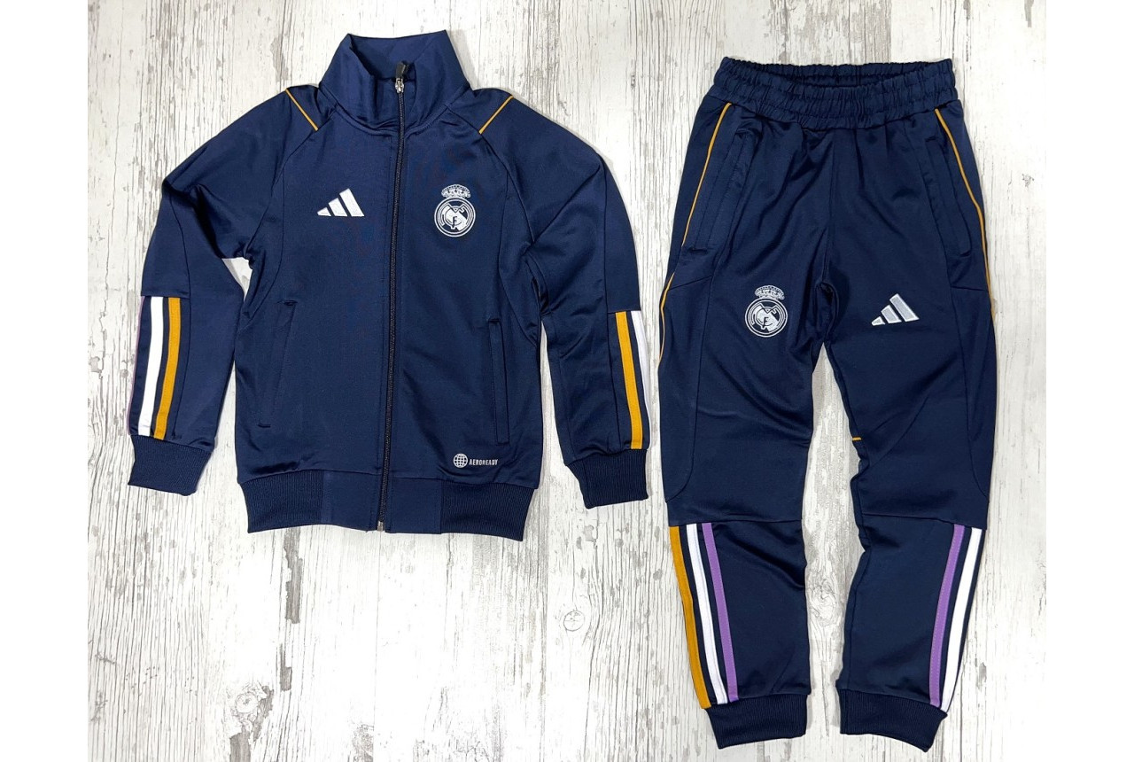 Детски футболен екип Real Madrid петролено синьо 8139
